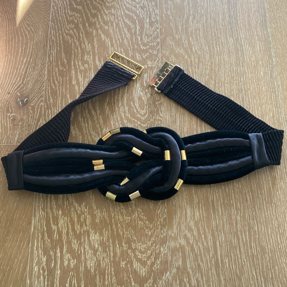 80’s Gaudy satin and velvet belt